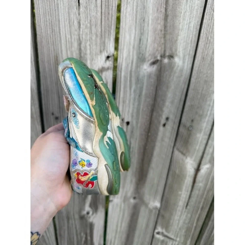 Mermaidcore Disney Little Mermaid Ariel Sneakers 7.5 Silver Blue Mary Jane